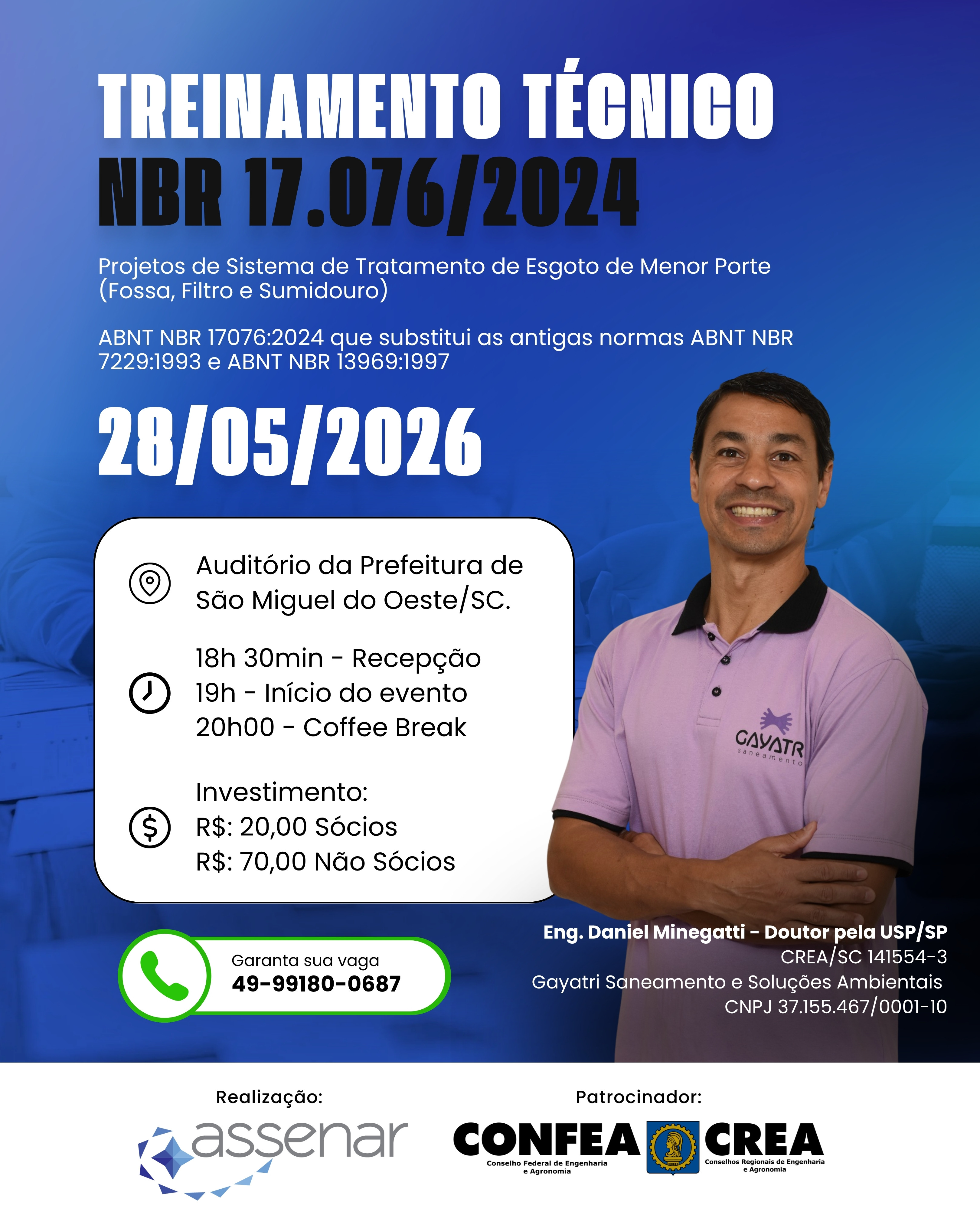 TREINAMENTO TÉCNICO – NBR 17.076/2024