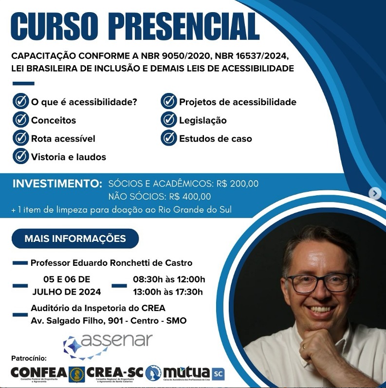 Curso de Capacitação em Acessibilidade para Engenheiros e Arquitetos